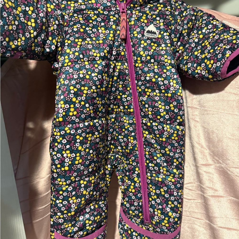 Burton Floral Baby Snowsuit with Purple Lining
